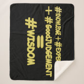"WISDOM EQUATION" Cute Expression Design. Bestel n Sherpa Deken (Voorkant)