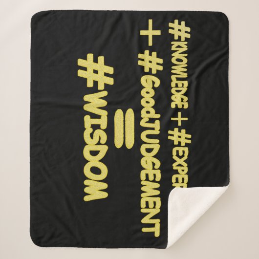 "WISDOM EQUATION" Cute Expression Design. Bestel n Sherpa Deken (Voorkant)