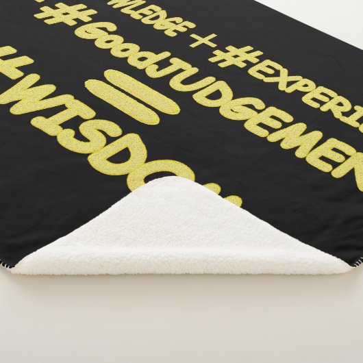 "WISDOM EQUATION" Cute Expression Design. Bestel n Sherpa Deken (3/4)