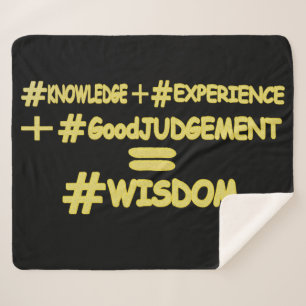 "WISDOM EQUATION" Cute Expression Design. Bestel n Sherpa Deken