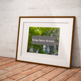 Wisdom Fortune bevoordeelt het dappere gezegde pos Poster