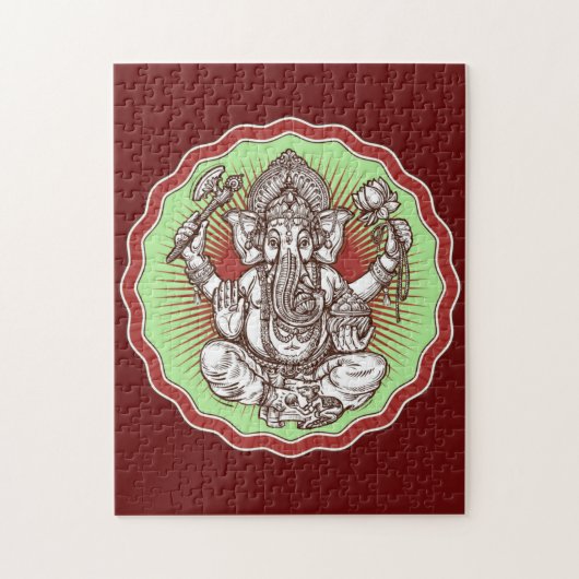 Wisdom Ganapati India Hindu Lord Ganesha Elephant Legpuzzel (Verticaal)