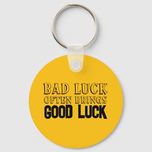 Wisdom gezegde Succes brengt vaak geel zwart Sleutelhanger (Voorkant)