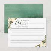 Wisdom Greenery Rustic Floral Advieskaart (Voorkant / Achterkant)