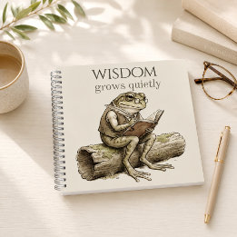 “Wisdom groeit stil” Journal spiraal Notebook Notitieboek