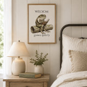 “Wisdom groeit stil" Kikkerposter Poster