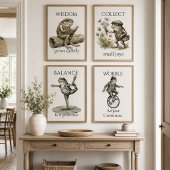 “Wisdom groeit stil" Kikkerposter Poster