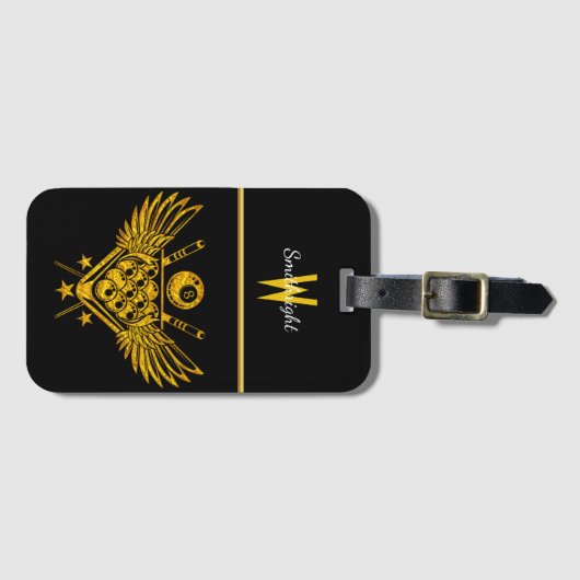 Wisdom Guides Biljart-strategie Bagagelabel (Voorkant (horizontaal))