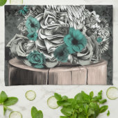 Wisdom in natuur florale uil theedoek (Gevouwen)