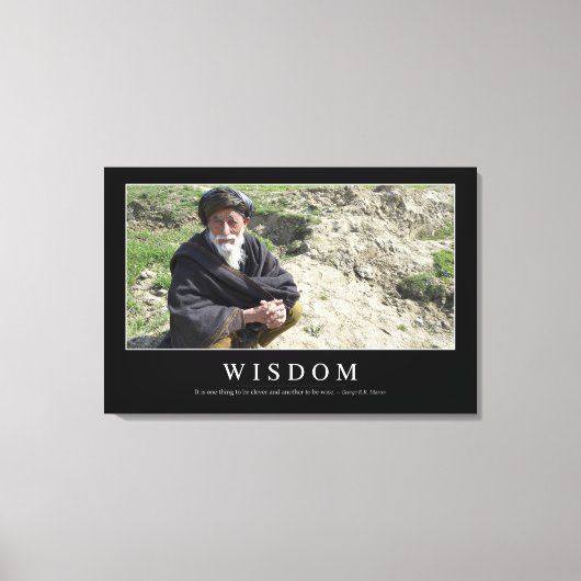 Wisdom: Inspirerend prijsopgave 1 Canvas Afdruk (Voorkant)