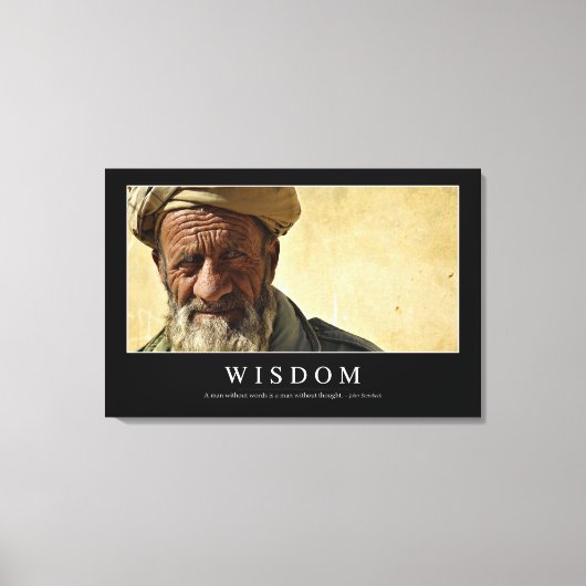 Wisdom: Inspirerend prijsopgave 2 Canvas Afdruk (Voorkant)