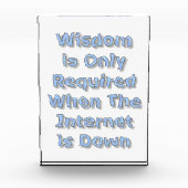 Wisdom is Only Required When The Internet is Down Fotoblokken (Voorkant)