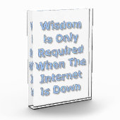 Wisdom is Only Required When The Internet is Down Fotoblokken (Links)