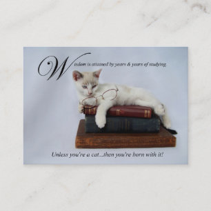 Wisdom (kat) Business/Calling Card Contactkaartje