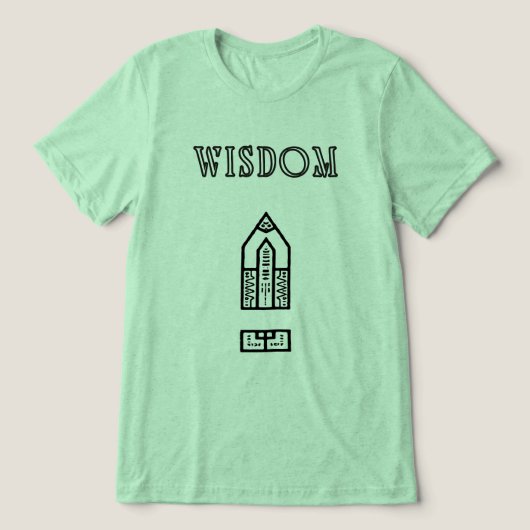Wisdom-kogelpijl Tri-Blend Shirt (Design voorkant)