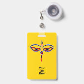 Wisdom Ogen Van Boeddha - Bodhnath tempel ogen Badge (Voorzijde met uittrekbare clip)