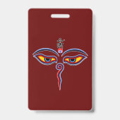 Wisdom Ogen Van Boeddha - Bodhnath tempel ogen Badge (Achterkant)
