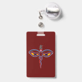 Wisdom Ogen Van Boeddha - Bodhnath tempel ogen Badge (Achterkant met uittrekbare clip)