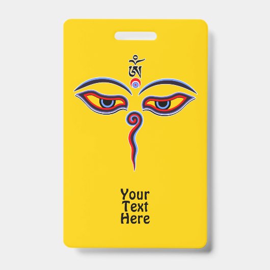 Wisdom Ogen Van Boeddha - Bodhnath tempel ogen Badge (Voorzijde)