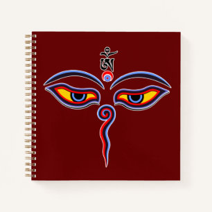 Wisdom Ogen Van Boeddha - Bodhnath tempel ogen Notitieboek