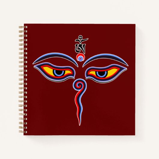 Wisdom Ogen Van Boeddha - Bodhnath tempel ogen Notitieboek (Voorkant)