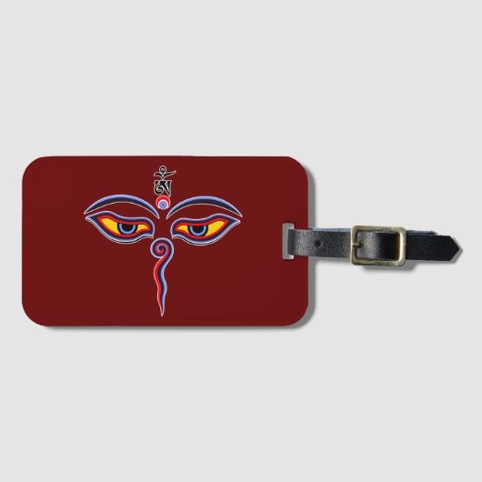 Wisdom-ogen van boeddha - Bodhnath - tempelogen Bagagelabel (Voorkant (horizontaal))