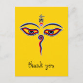 Wisdom-ogen van boeddha - Bodhnath - tempelogen Briefkaart (Voorkant)