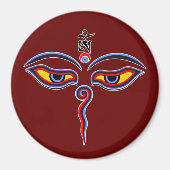 Wisdom-ogen van boeddha - Bodhnath - tempelogen Magneet (Voorkant)