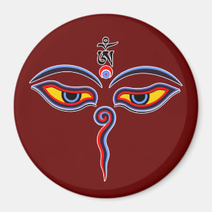 Wisdom-ogen van boeddha - Bodhnath - tempelogen Magneet