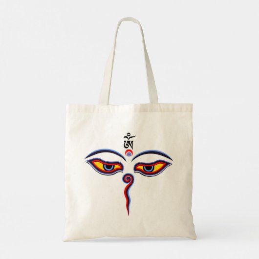 Wisdom-ogen van boeddha - Bodhnath - tempelogen Tote Bag (Achterkant)