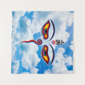Wisdom-ogen van boeddha - Bodhnath - tempelogen Wandkleed (Voorkant (horizontaal))