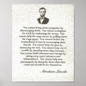 Wisdom op Parchment=Abraham Lincoln Poster (Voorkant)