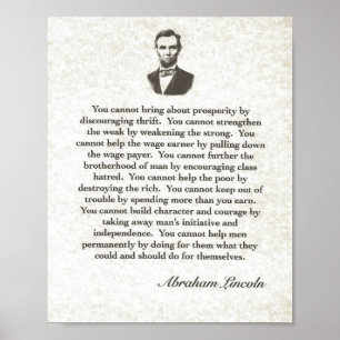 Wisdom op Parchment=Abraham Lincoln Poster