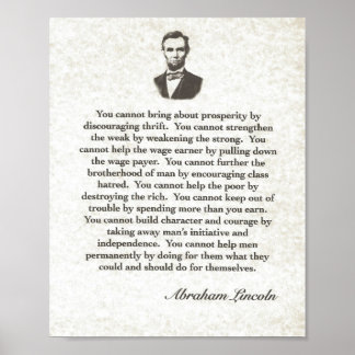 Wisdom op Parchment=Abraham Lincoln Poster