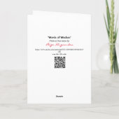 Wisdom over lachen/zingen/werken kaart (Achterkant)