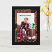 Wisdom over lachen/zingen/werken kaart (Gele Bloem)