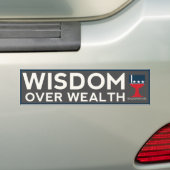 Wisdom over rijkdom Bumpersticker - Donker (Op auto)