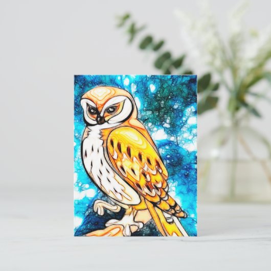 Wisdom Owl Briefkaart (Staand voorkant)