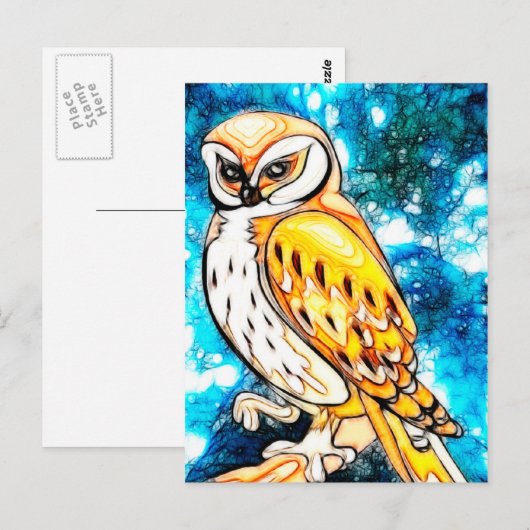 Wisdom Owl Briefkaart (Voorkant / Achterkant)