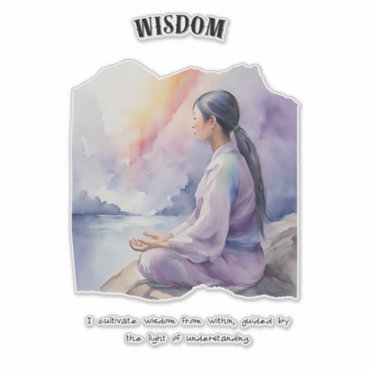 Wisdom Positive Affirmation sticker (Voorkant)