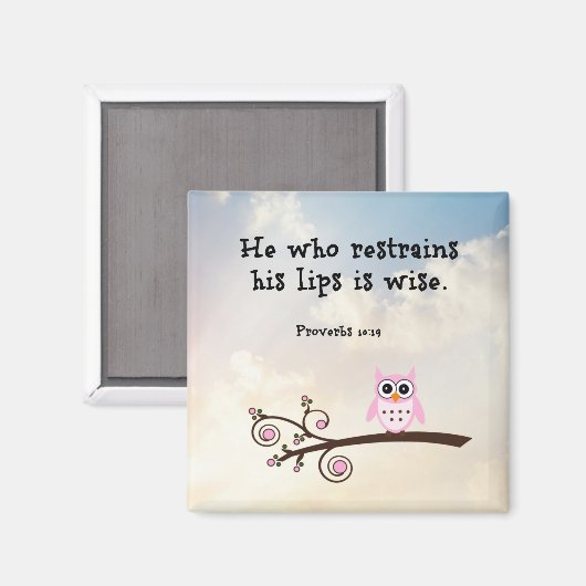 Wisdom - Proverbs 10:19, Magneet (Voorkant / Achterkant)