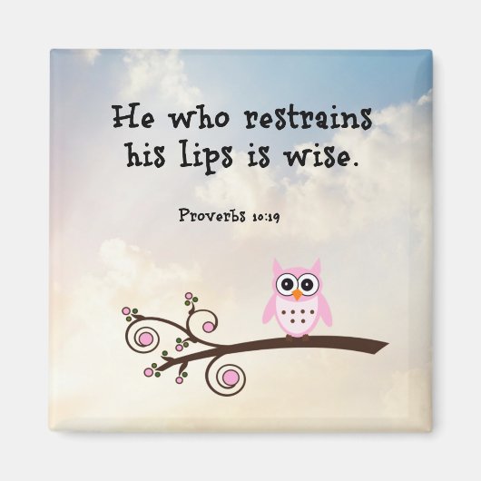 Wisdom - Proverbs 10:19, Magneet (Voorkant)