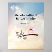 Wisdom - Proverbs 10:19 Poster (Voorkant)