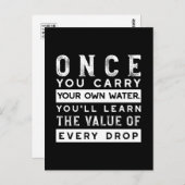 Wisdom Quote Design - waarde van elke druppel Briefkaart (Voorkant / Achterkant)
