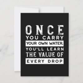 Wisdom Quote Design - waarde van elke druppel Briefkaart