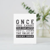Wisdom Quote Design - waarde van elke druppel Briefkaart (Staand voorkant)
