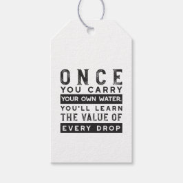 Wisdom Quote Design - waarde van elke druppel Cadeaulabel