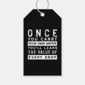 Wisdom Quote Design - waarde van elke druppel Cadeaulabel (Voorkant)