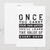 Wisdom Quote Design - waarde van elke druppel Feestdagenkaart (Voorkant / Achterkant)