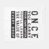 Wisdom Quote Design - waarde van elke druppel Fleece Deken (Voorkant (Horizontaal))